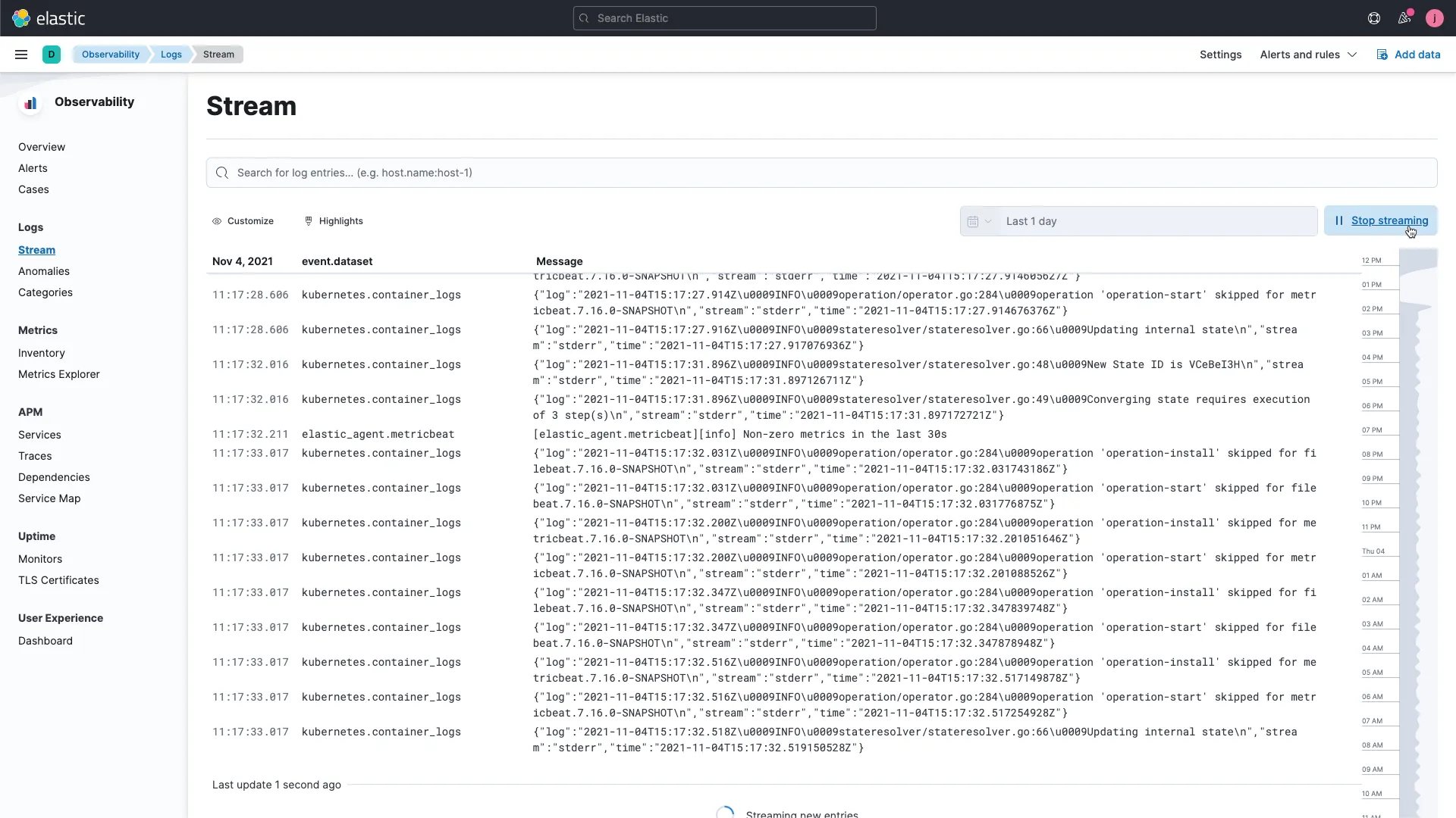 Log Monitoring in ELK stack