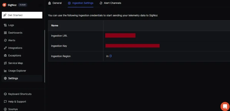 The SigNoz Cloud Dashboard demonstrates user navigation through its interface.