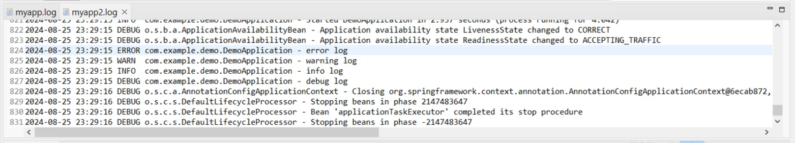 Configuring Logging using `logback.xml`